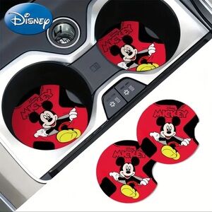2-Pack Disney Mickey Mouse Design 2D Acrylic Coasters, 2.75 Inch Round